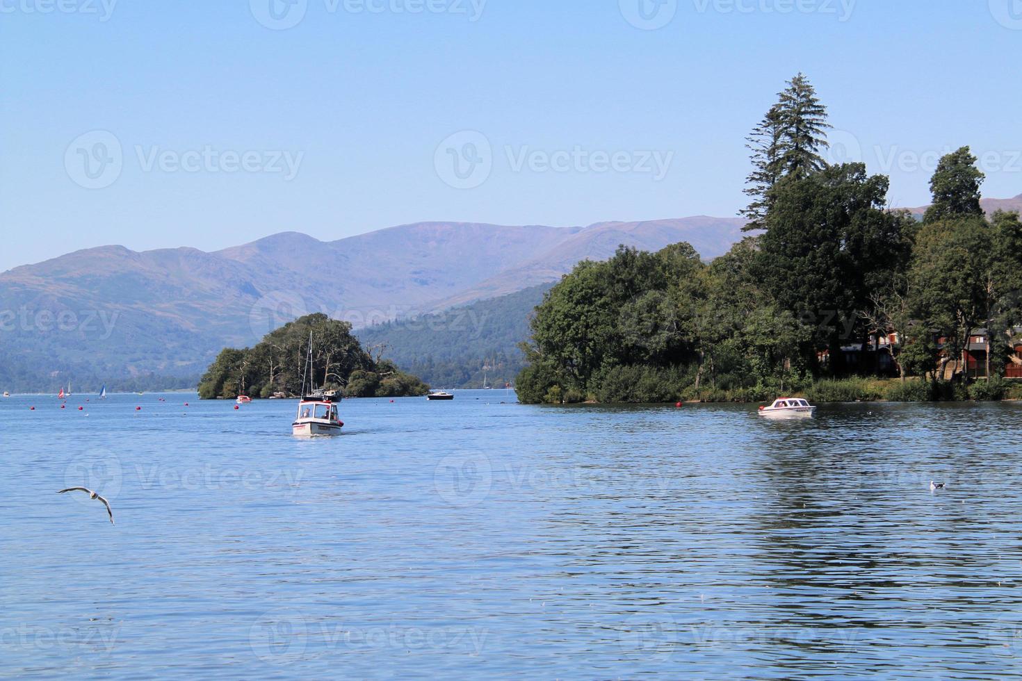 A view of Lake Windermere in the summer sun photo