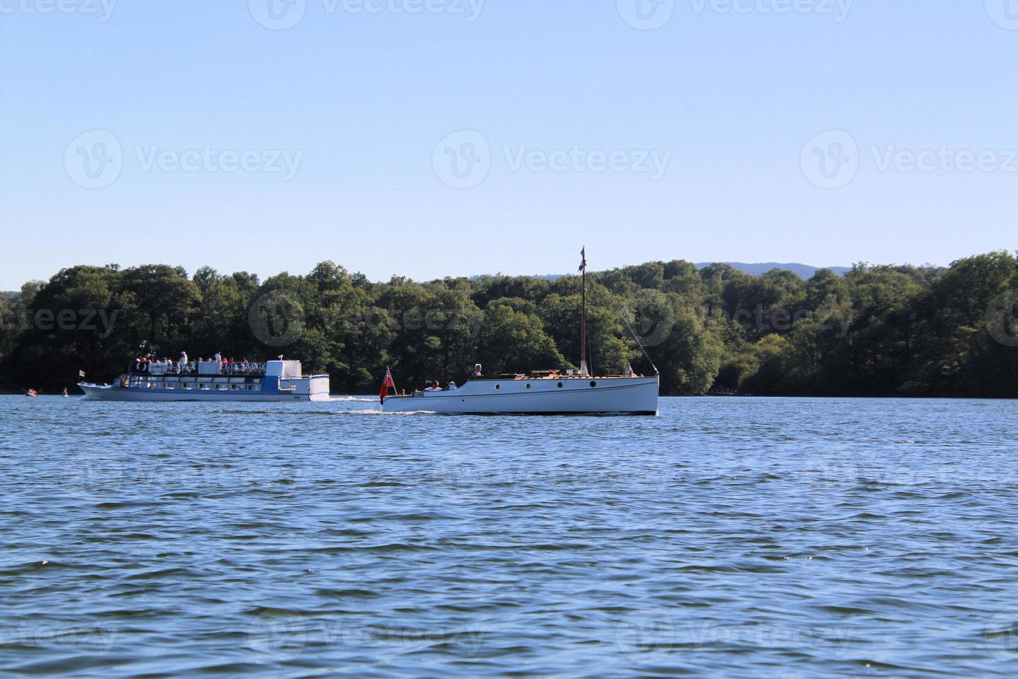 A view of Lake Windermere in the summer sun photo