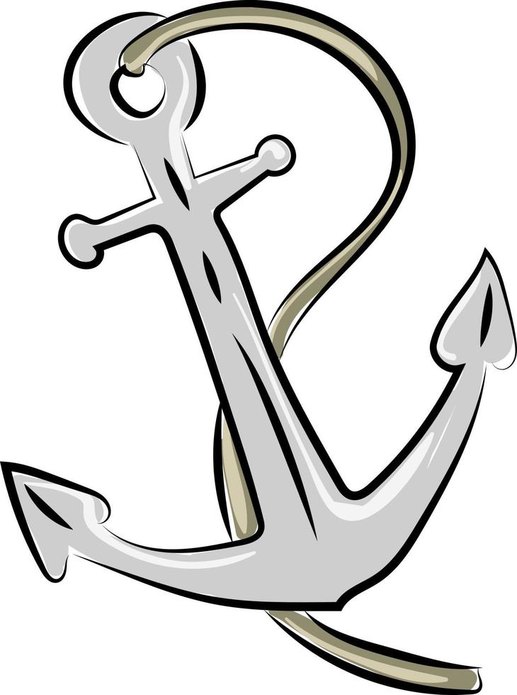 Anchor, illustration, vector on white background.