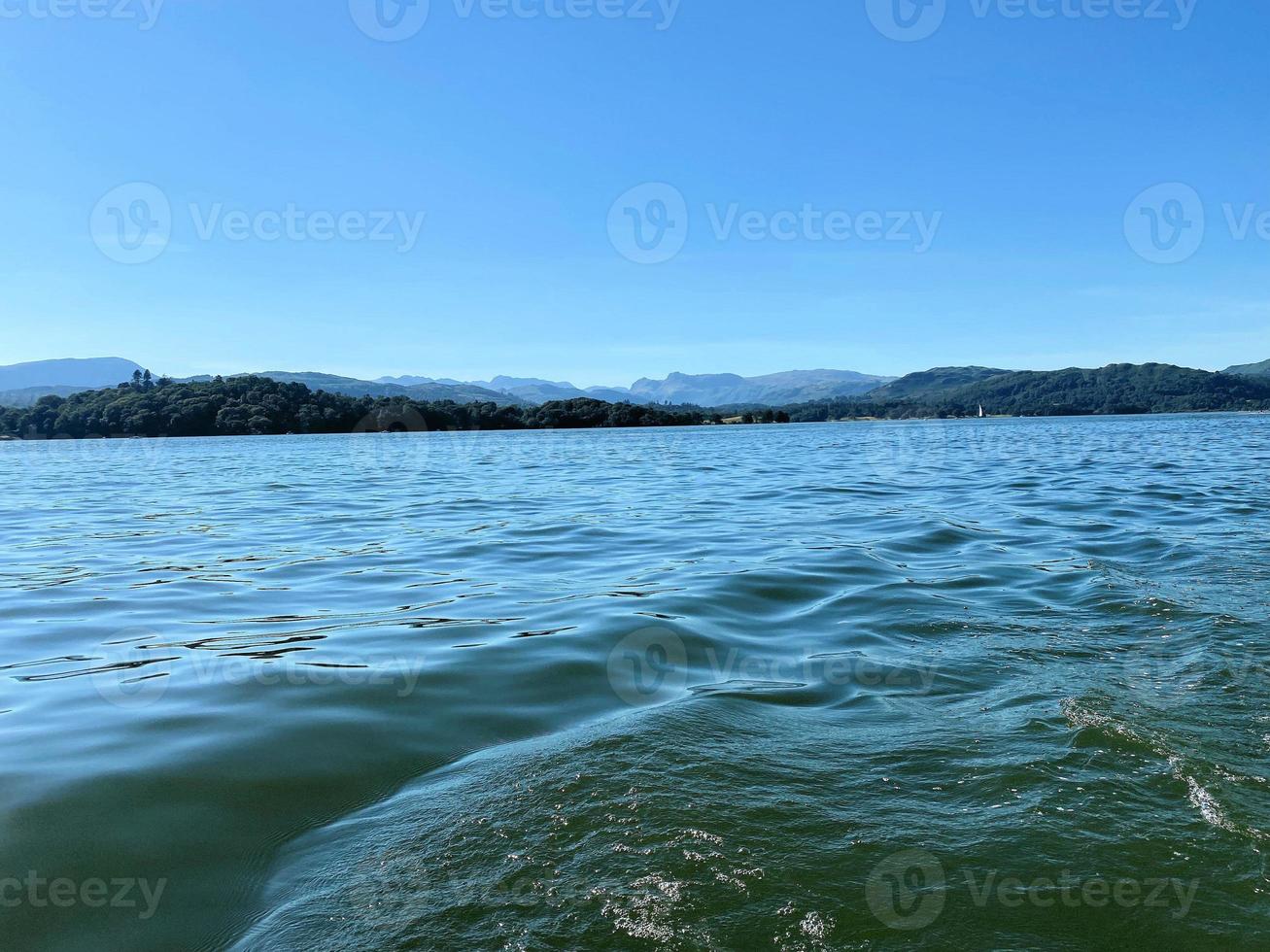 A view of Lake Windermere in the summer sun photo