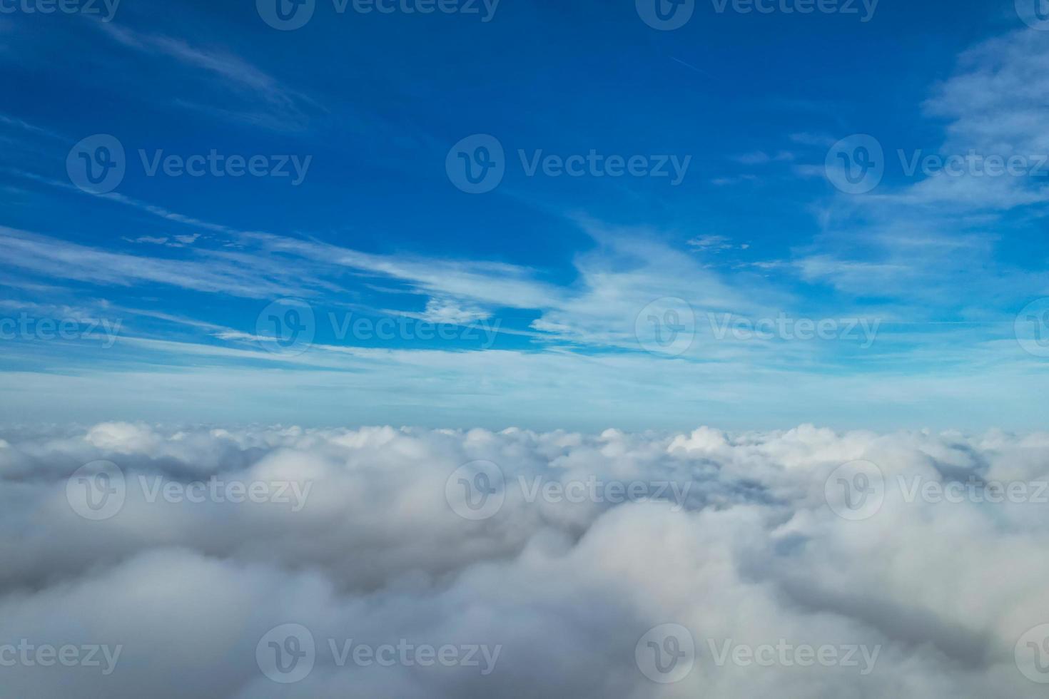 Gorgeous View of Clouds over British City photo