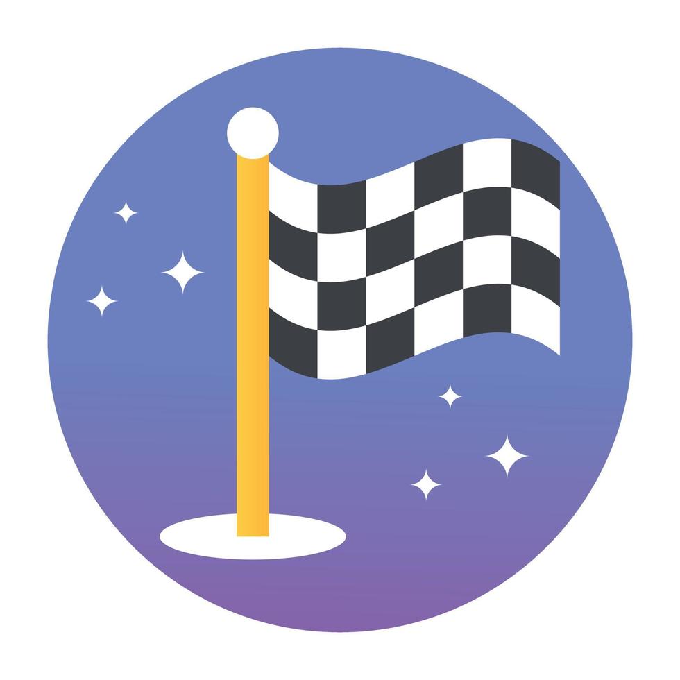 Trendy Checkered Flag vector