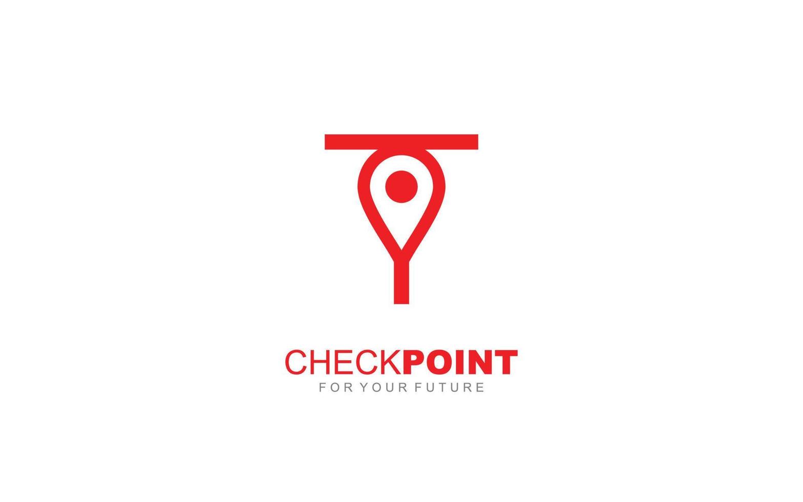 T logo point for identity. travel template vector illustration for your brand.