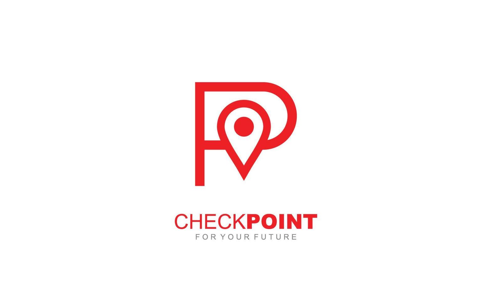 P logo point for identity. travel template vector illustration for your brand.