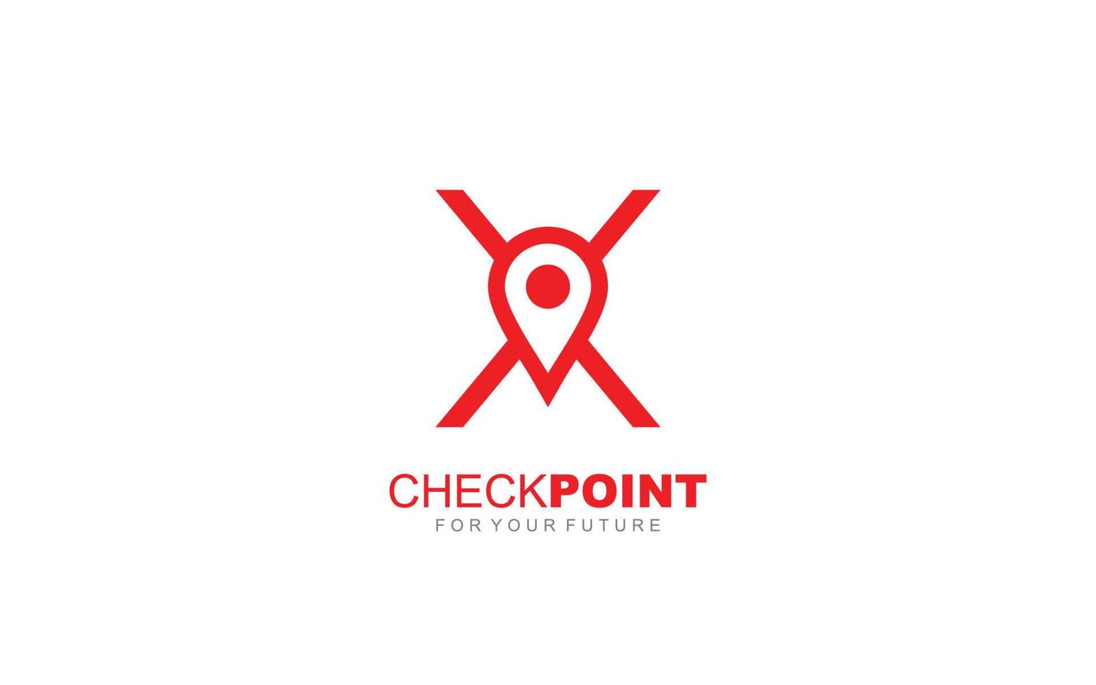 X logo point for identity. travel template vector illustration for your brand.