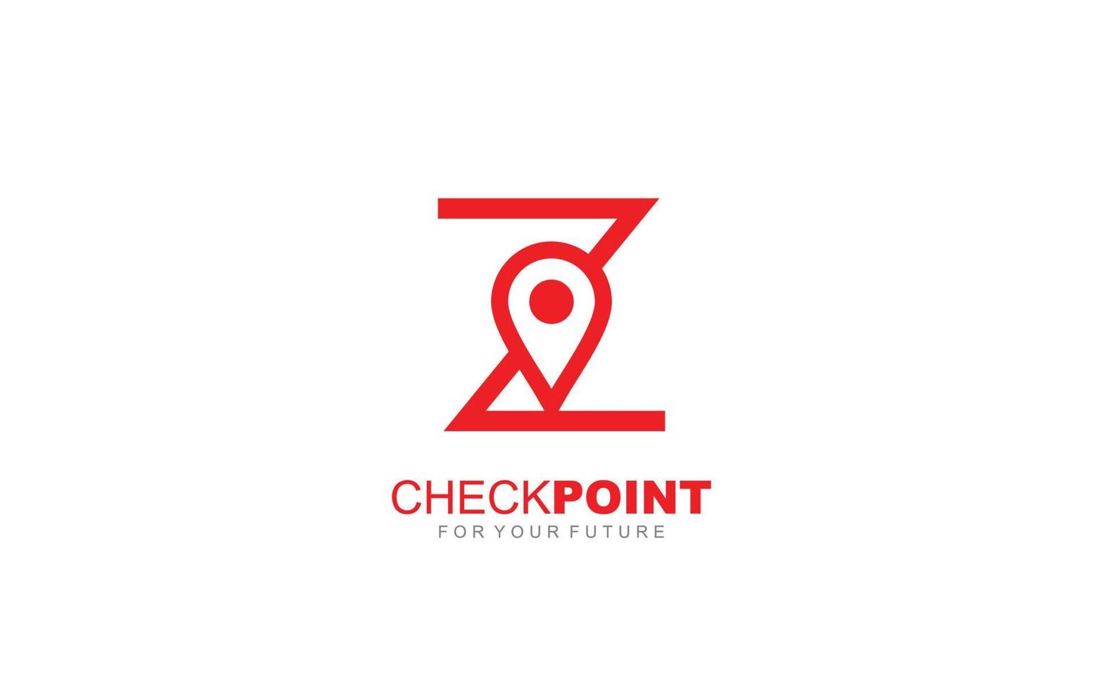 Z logo point for identity. travel template vector illustration for your brand.