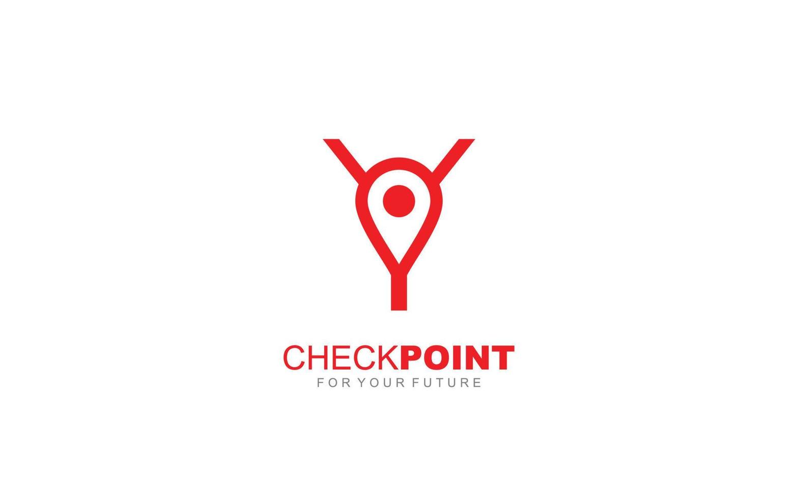 Y logo point for identity. travel template vector illustration for your brand.