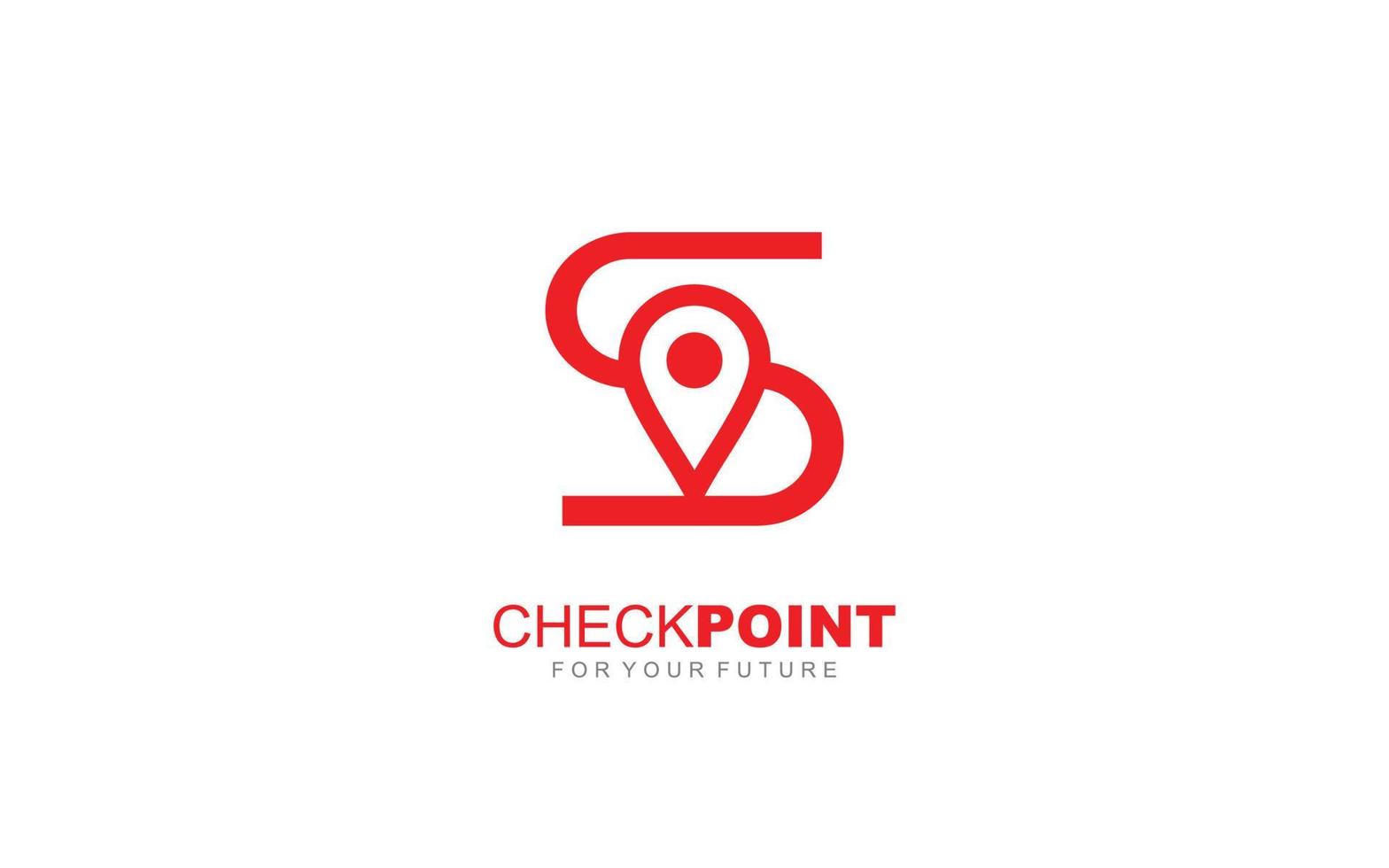 S logo point for identity. travel template vector illustration for your brand.