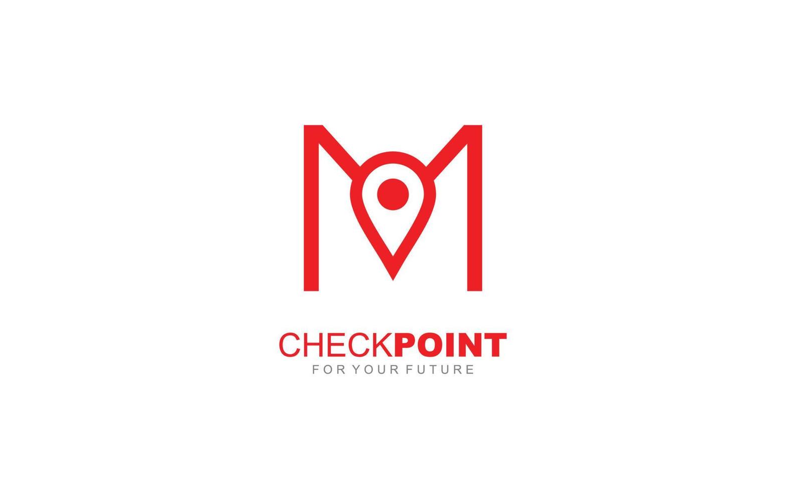 M logo point for identity. travel template vector illustration for your brand.
