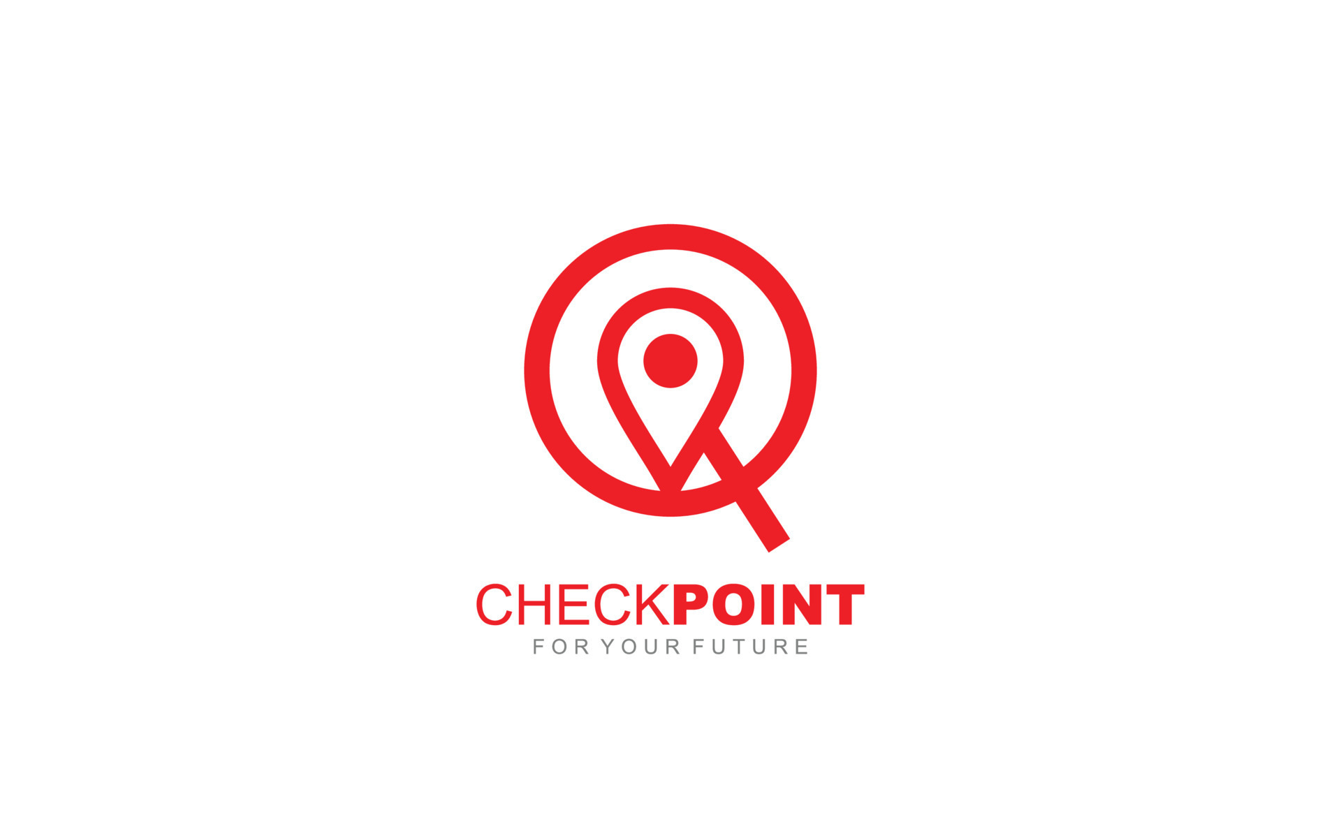 Q logo point for identity. travel template vector illustration for your