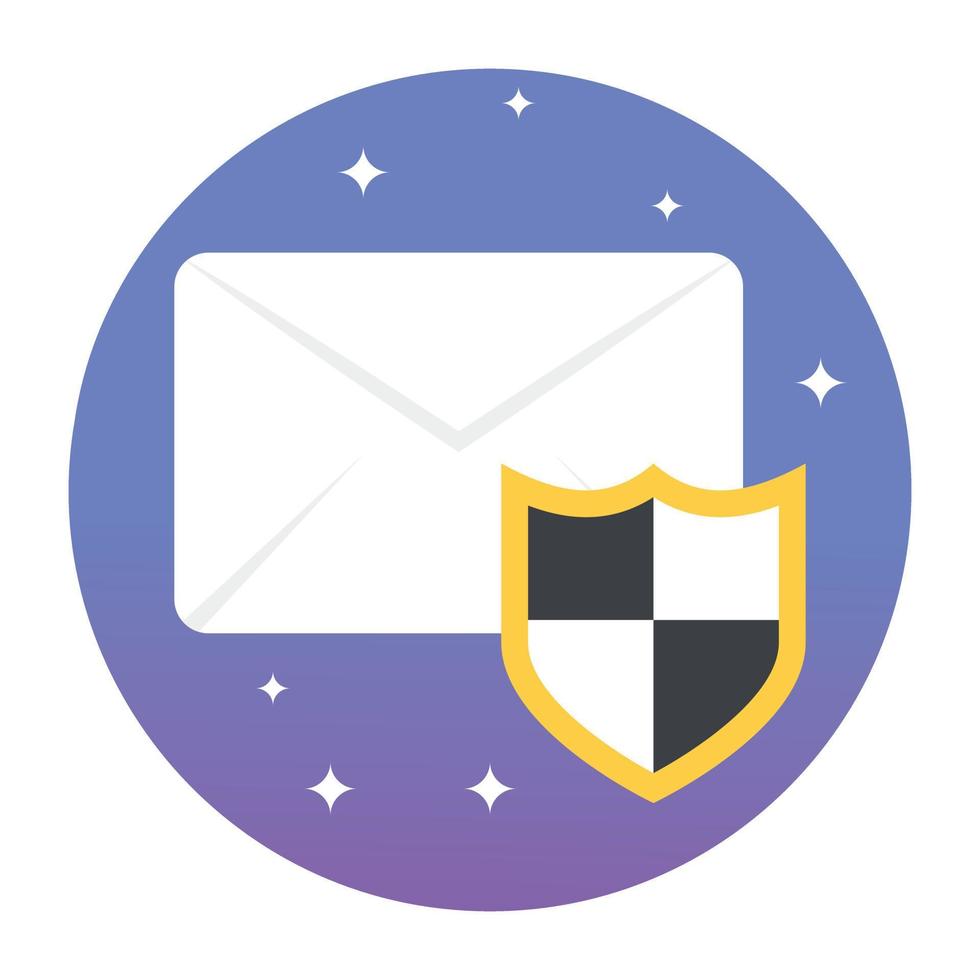 Trendy Secure Mail vector