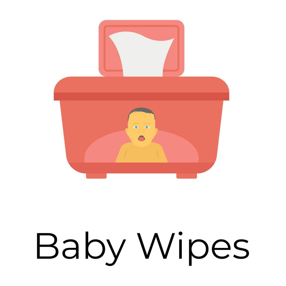 Trendy Baby Wipes vector