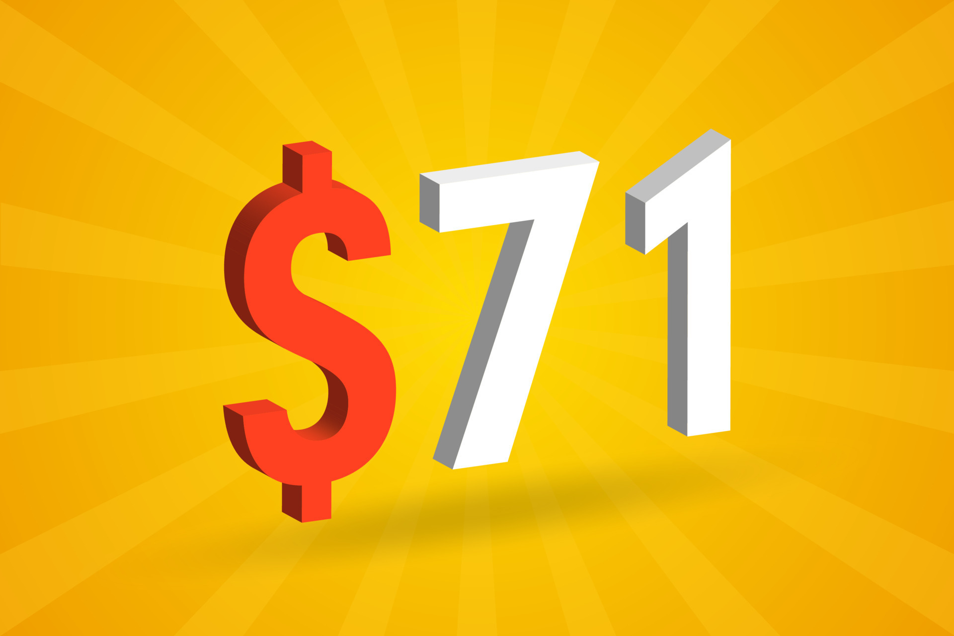 71 USD 3D Text Symbol 71 United State Dollar 3D With Yellow Background 71-usd-3d-text-symbol-71-united-state-dollar-3d-with-yellow-background