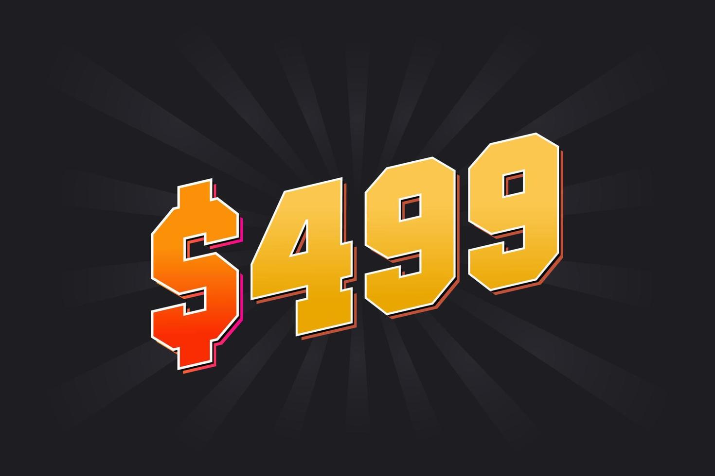 499 Dollar American Money Vector Text Symbol 499 USD United States 499-dollar-american-money-vector-text-symbol-499-usd-united-states