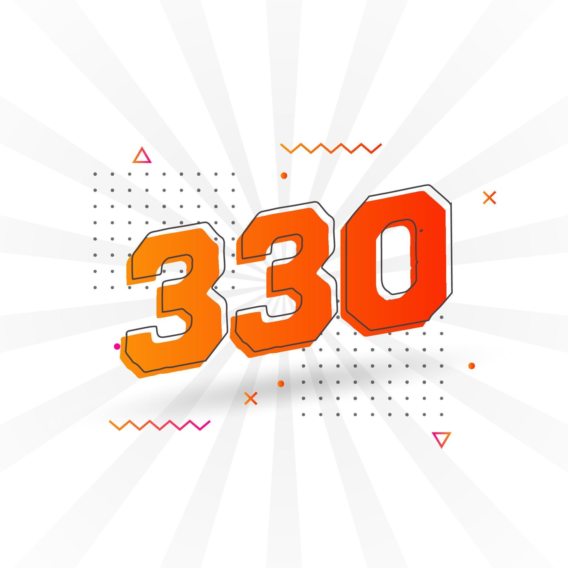 330 Number Vector Font Alphabet Number 330 With Decorative Element