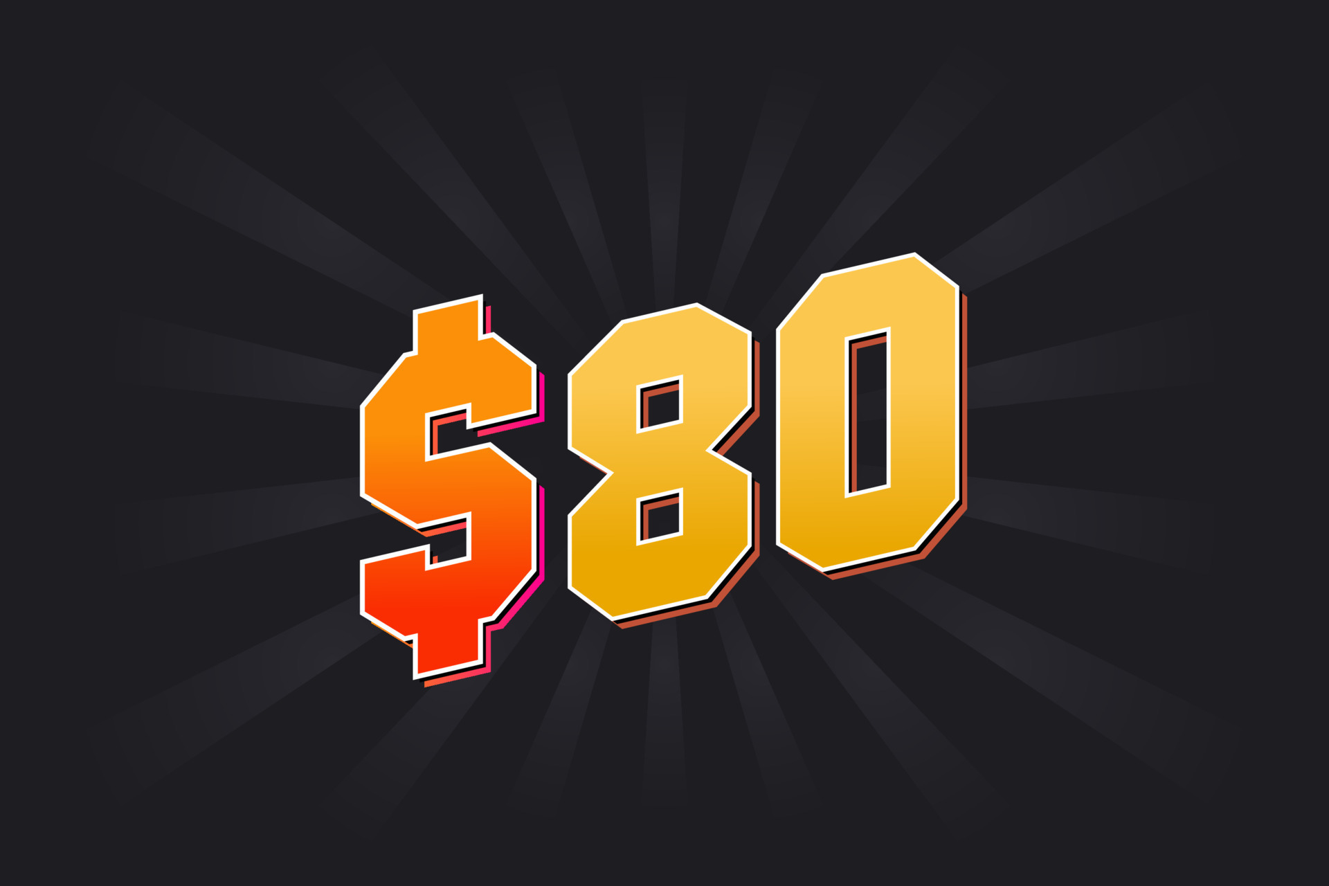 80 Dollar American Money Vector Text Symbol 80 USD United States 80-dollar-american-money-vector-text-symbol-80-usd-united-states