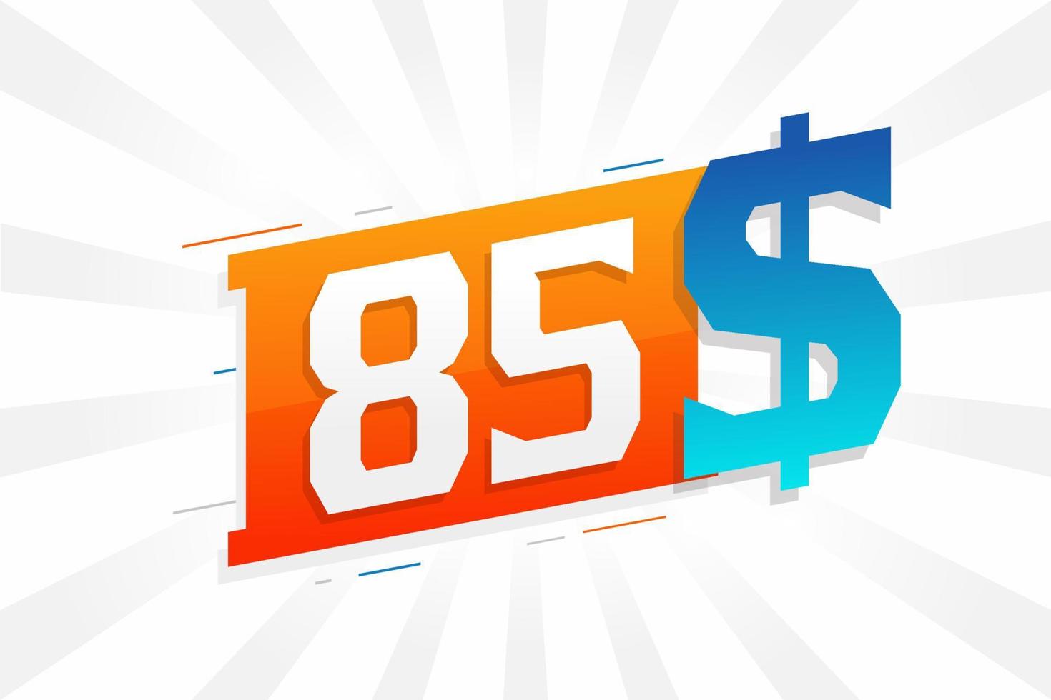 85 Dollar Currency Vector Text Symbol 85 USD United States Dollar 85-dollar-currency-vector-text-symbol-85-usd-united-states-dollar