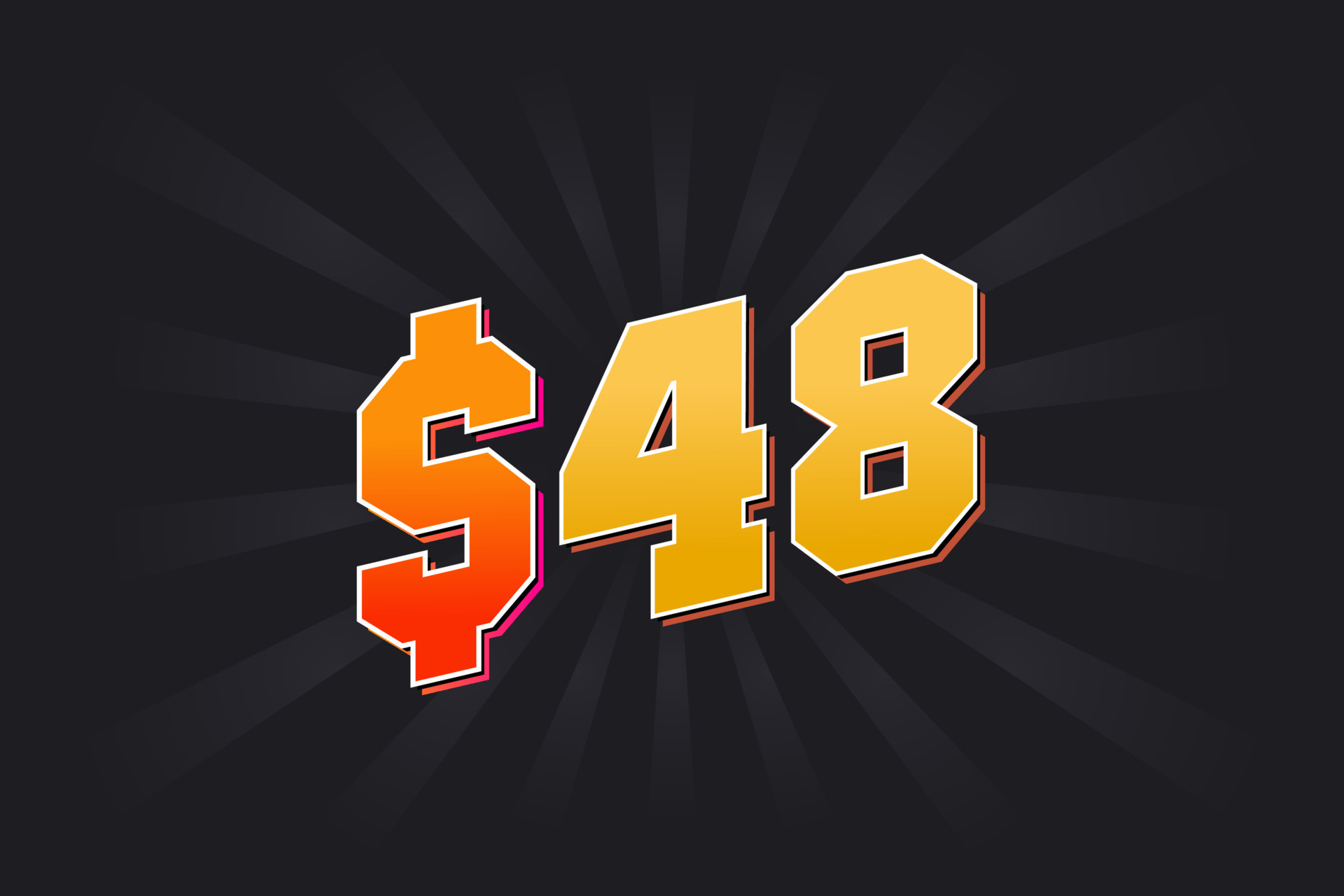 48 Dollar American Money Vector Text Symbol 48 USD United States 48-dollar-american-money-vector-text-symbol-48-usd-united-states
