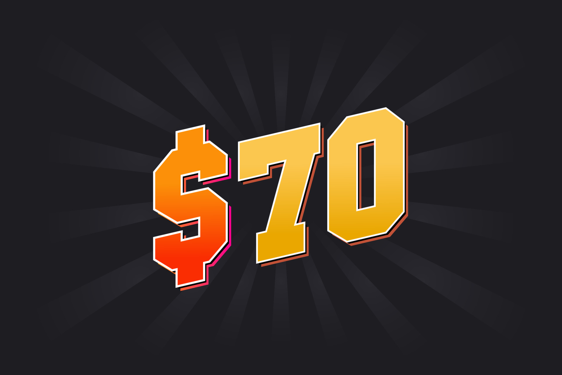 70 Dollar American Money Vector Text Symbol 70 USD United States 70-dollar-american-money-vector-text-symbol-70-usd-united-states