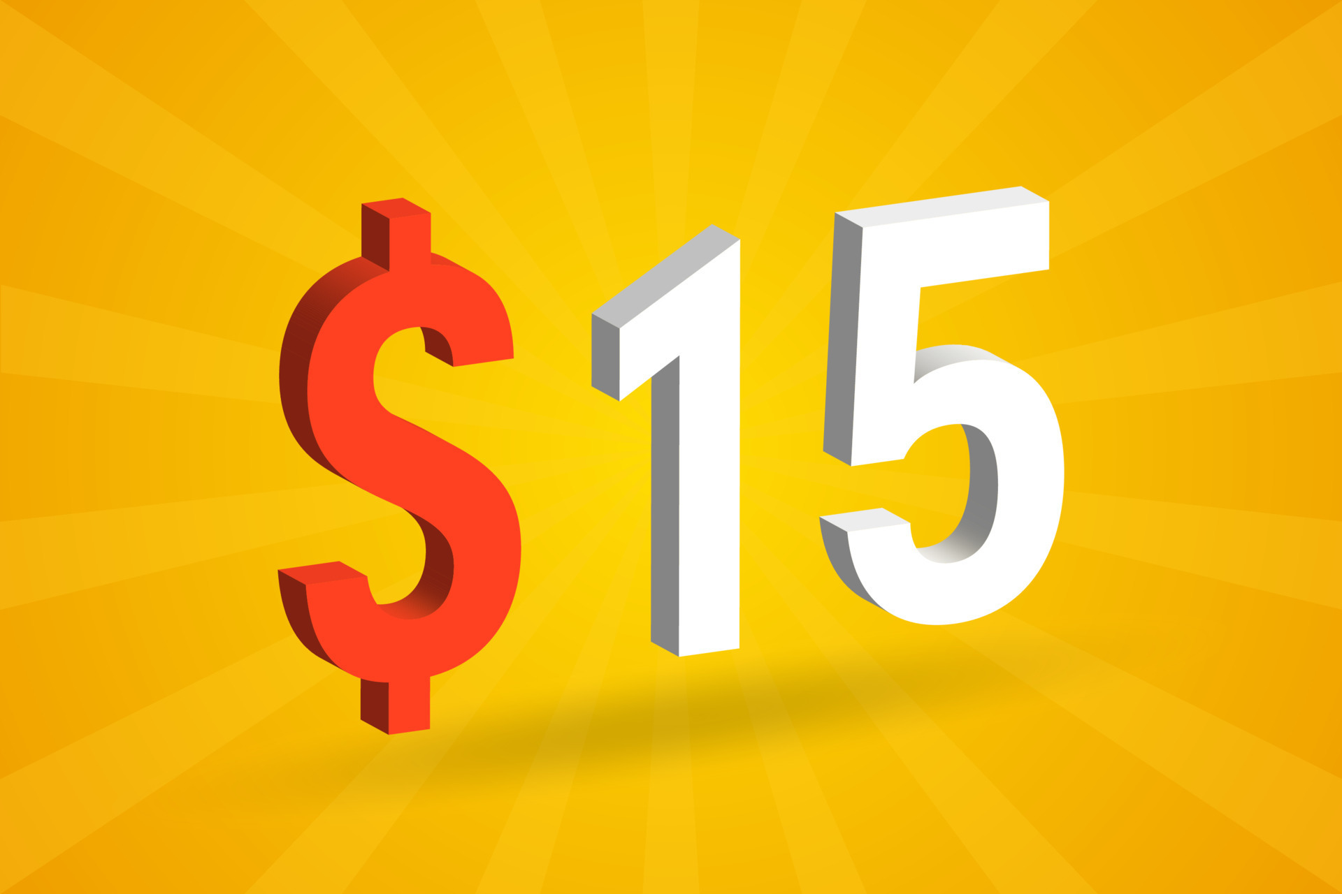 15-usd-3d-text-symbol-15-united-state-dollar-3d-with-yellow-background