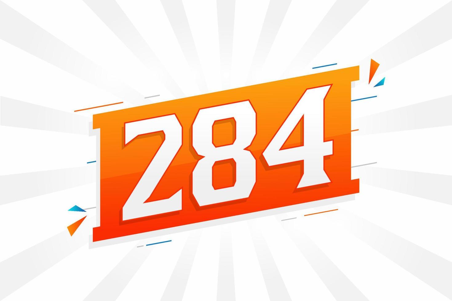 ★Numbering★ #3818 284 number vector font alphabet. Number 284 with decorative