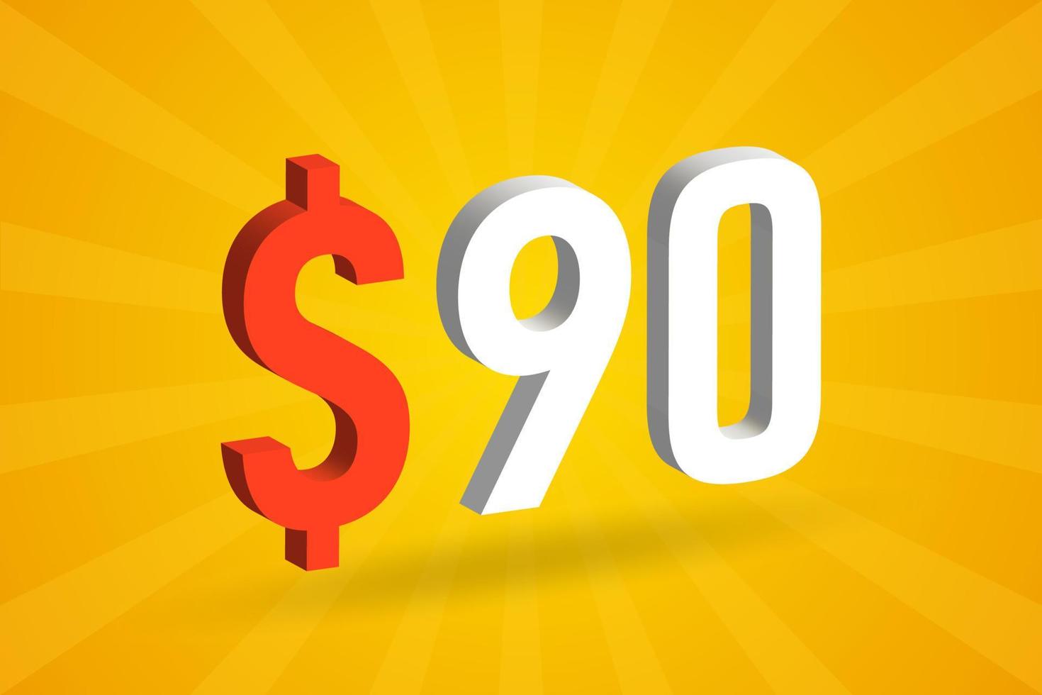 90 USD 3D Text Symbol 90 United State Dollar 3D With Yellow Background 90-usd-3d-text-symbol-90-united-state-dollar-3d-with-yellow-background