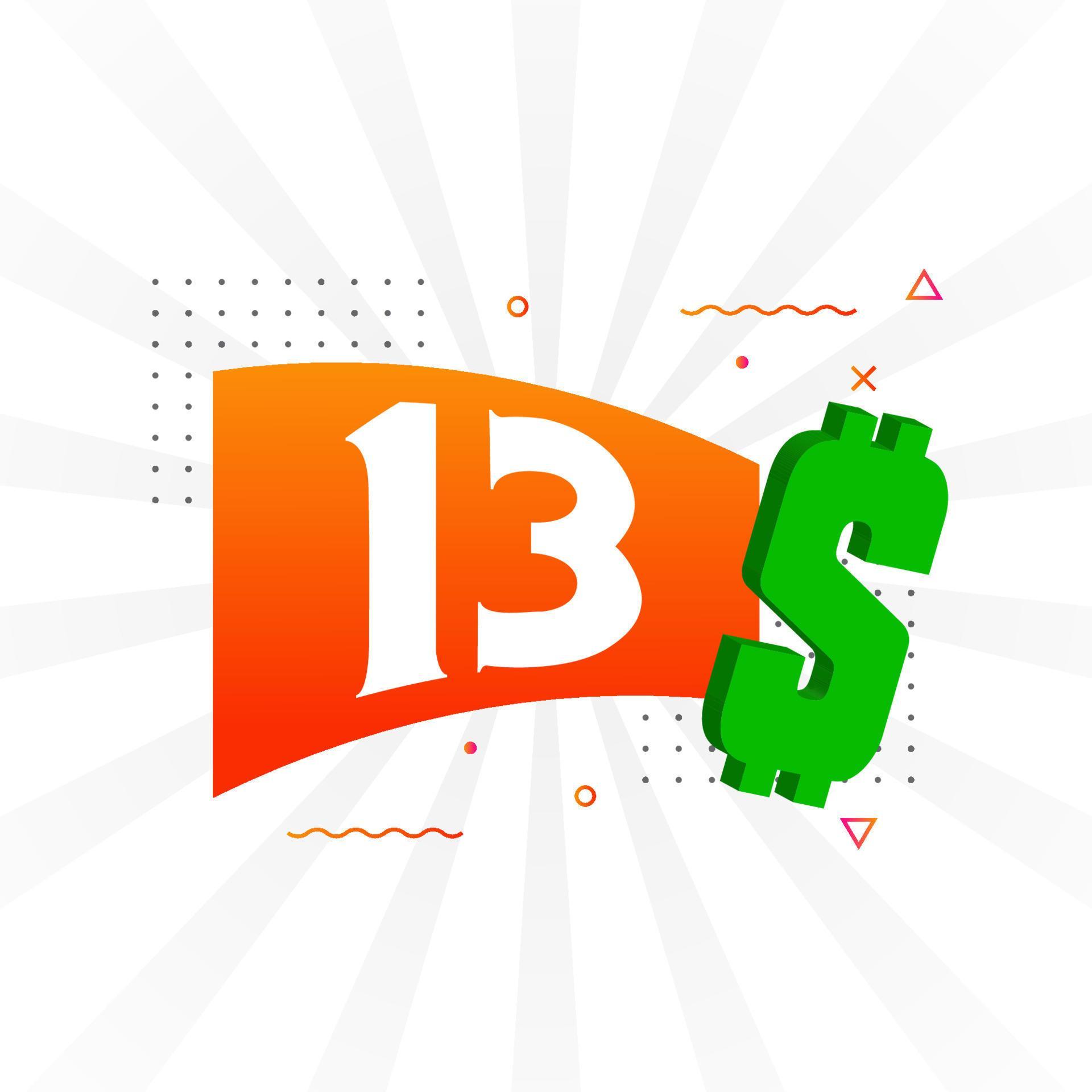 13 Dollar Currency Vector Text Symbol 13 USD United States Dollar 13-dollar-currency-vector-text-symbol-13-usd-united-states-dollar