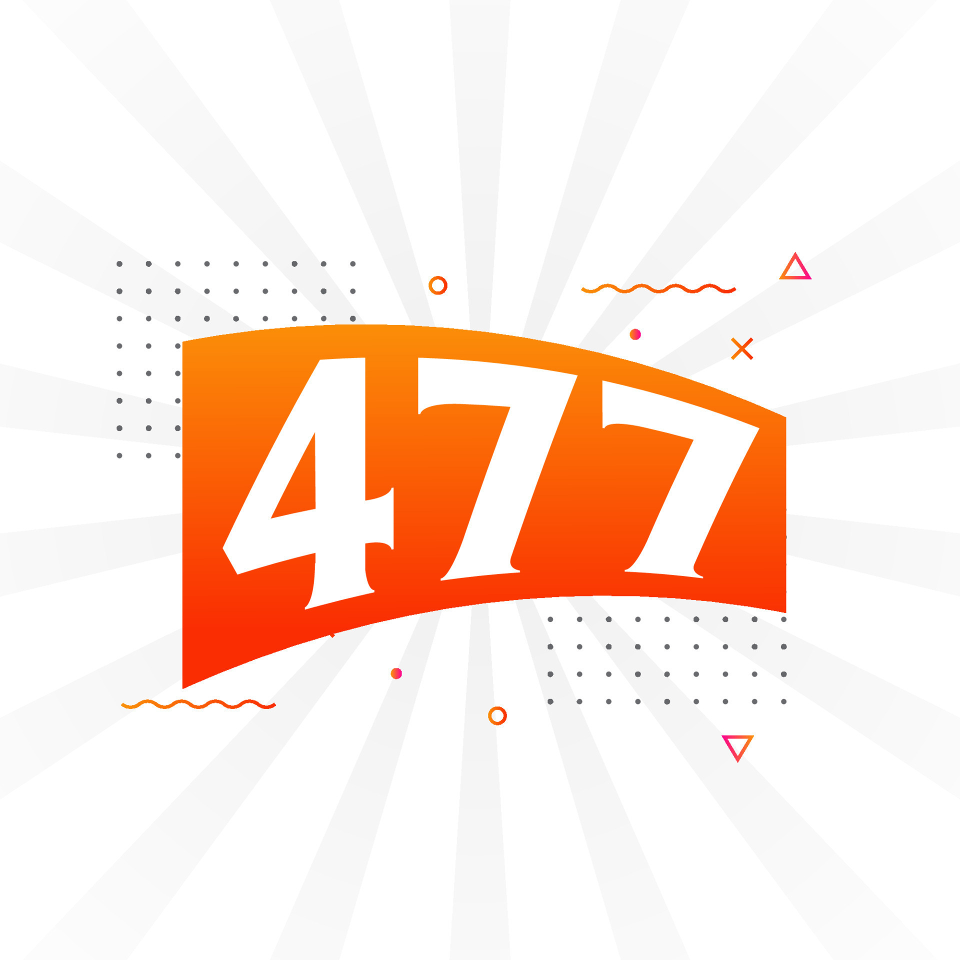 Alfabeto de fuente vectorial de 477 números número 477 con elemento Alfabeto de fuente vectorial de 477 números número 477 con elemento