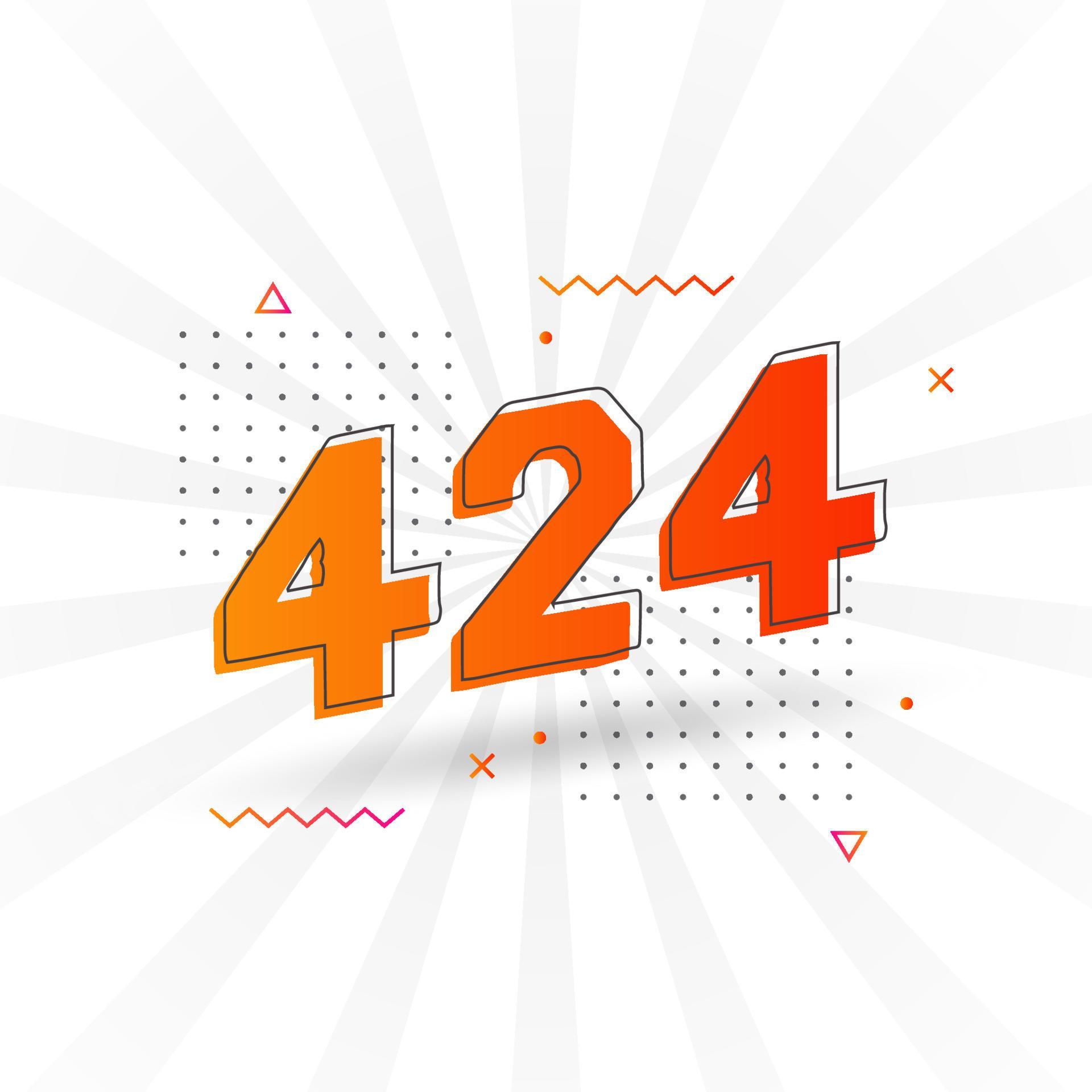 424 Number Vector Font Alphabet Number 424 With Decorative Element 424-number-vector-font-alphabet-number-424-with-decorative-element