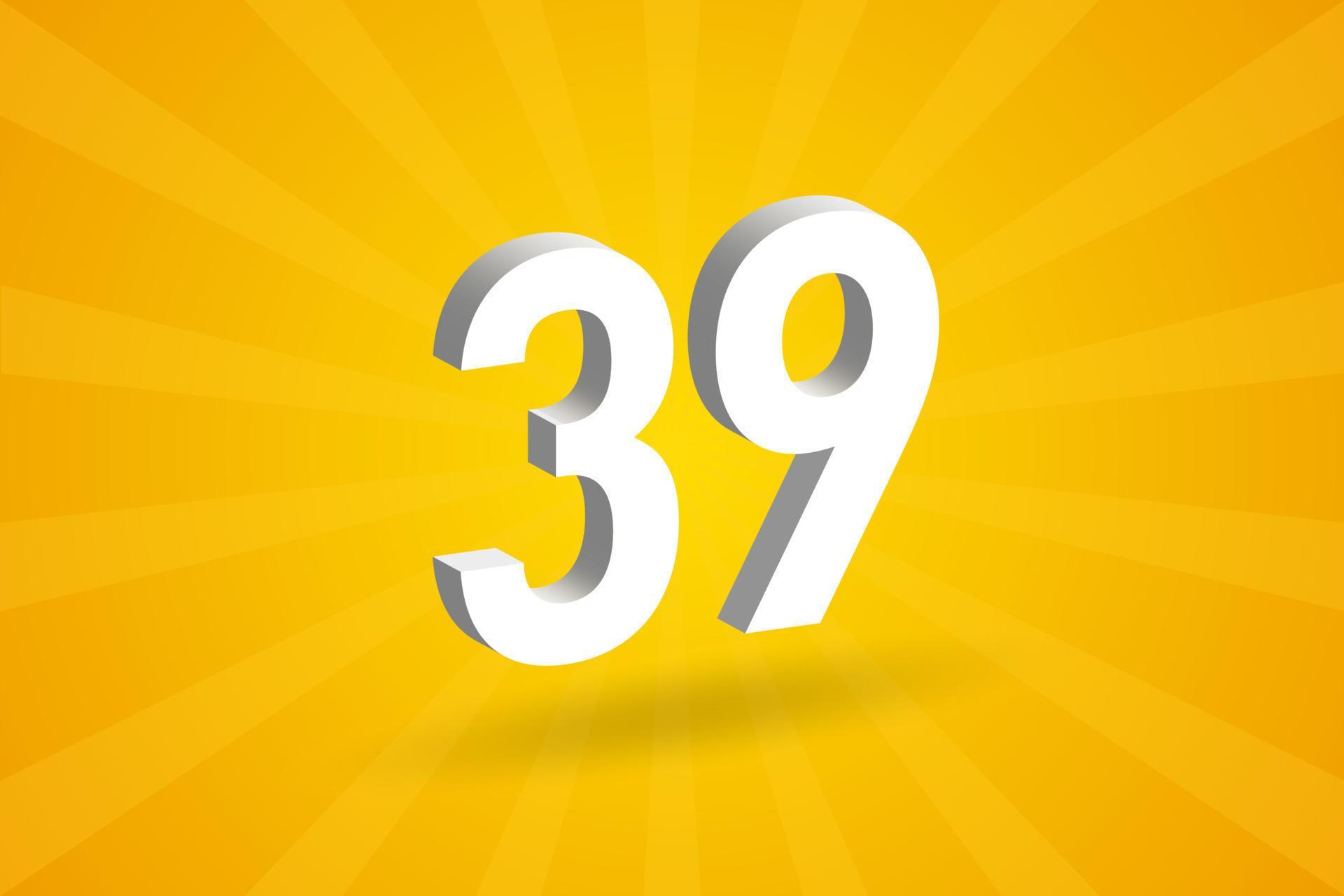 3D 39 Number Font Alphabet White 3D Number 39 With Yellow Background 3d-39-number-font-alphabet-white-3d-number-39-with-yellow-background