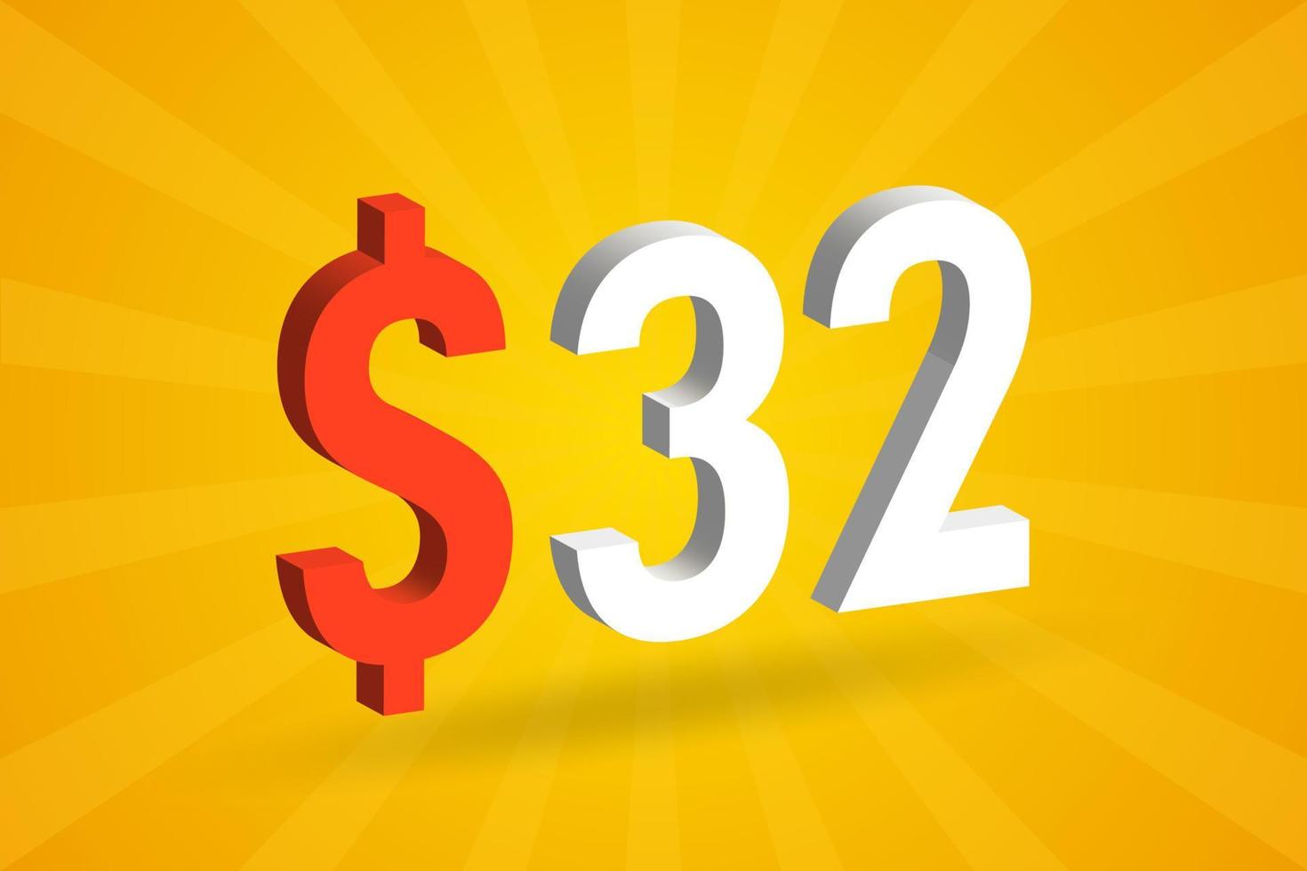 32-usd-3d-text-symbol-32-united-state-dollar-3d-with-yellow-background