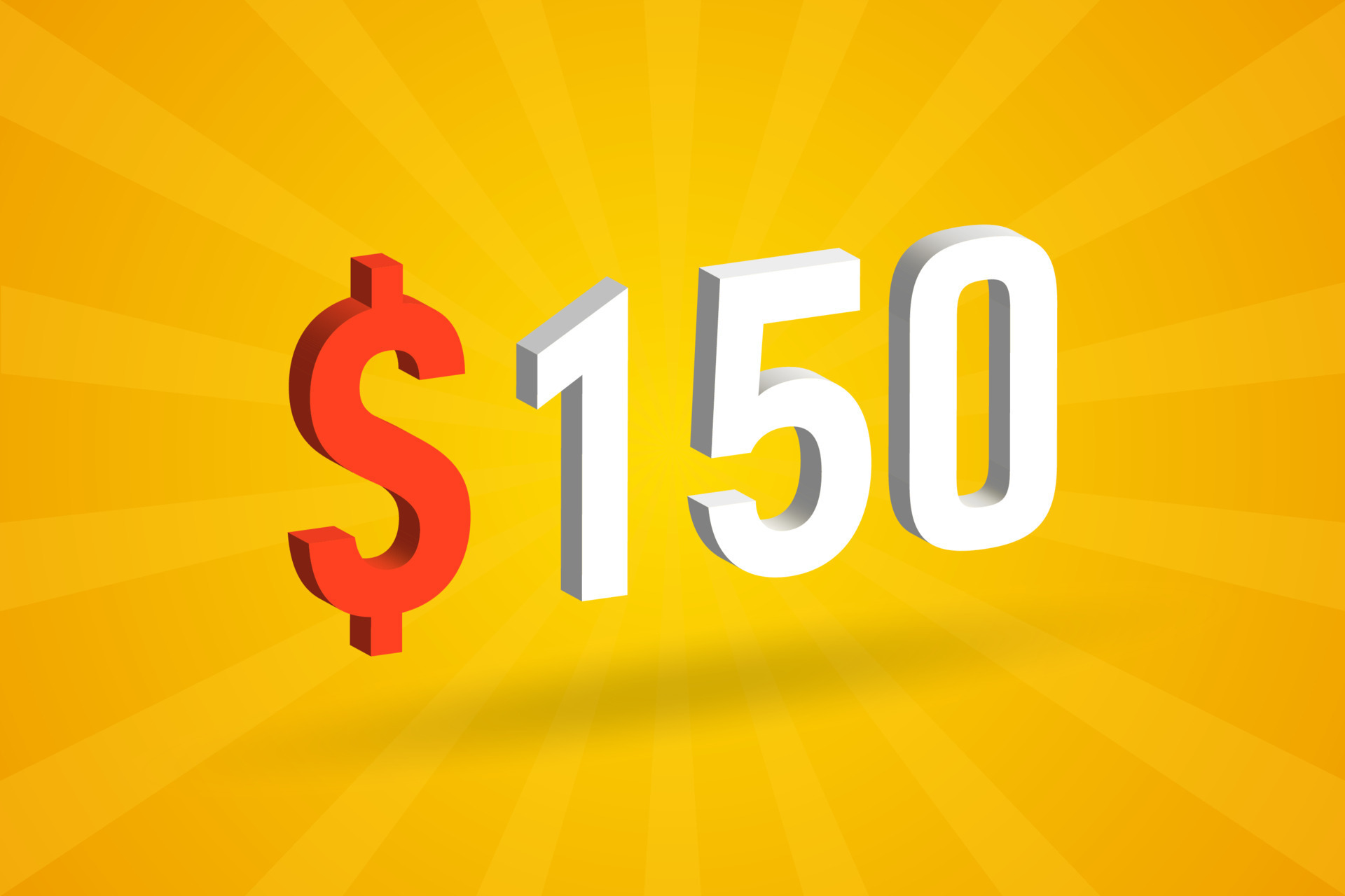150-usd-3d-text-symbol-150-united-state-dollar-3d-with-yellow