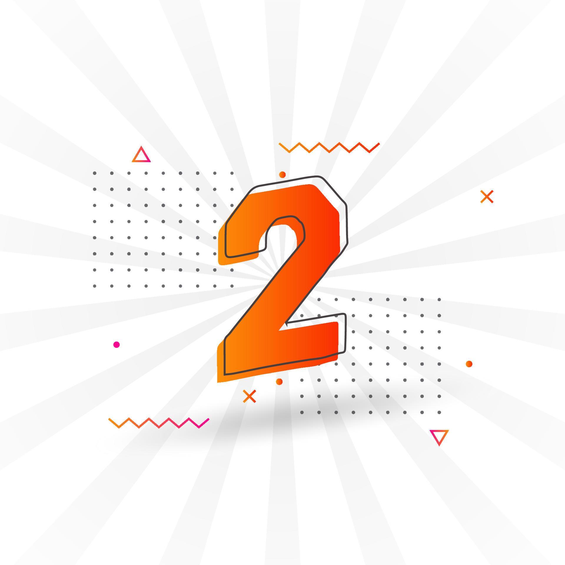 2 Number Vector Font Alphabet Number 2 With Decorative Element Stock 2-number-vector-font-alphabet-number-2-with-decorative-element-stock
