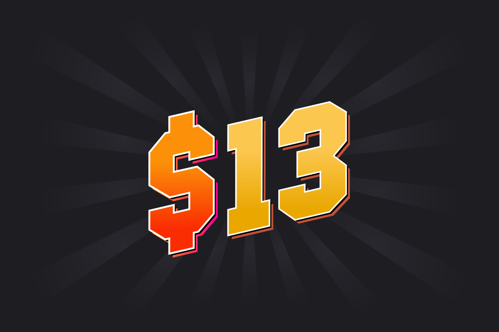 13 Dollar American Money Vector Text Symbol 13 USD United States 13-dollar-american-money-vector-text-symbol-13-usd-united-states