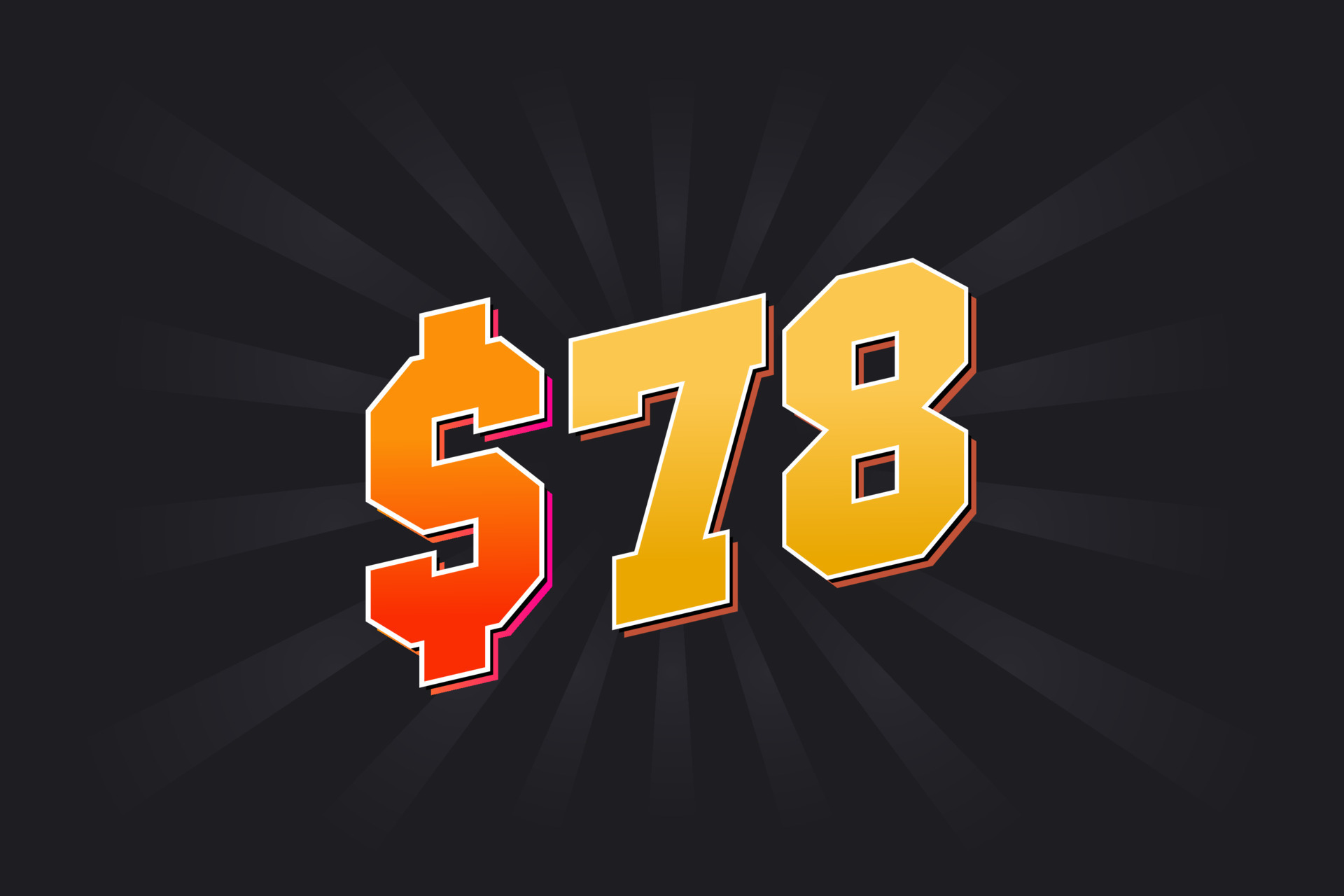 78 Dollar American Money Vector Text Symbol 78 USD United States 78-dollar-american-money-vector-text-symbol-78-usd-united-states