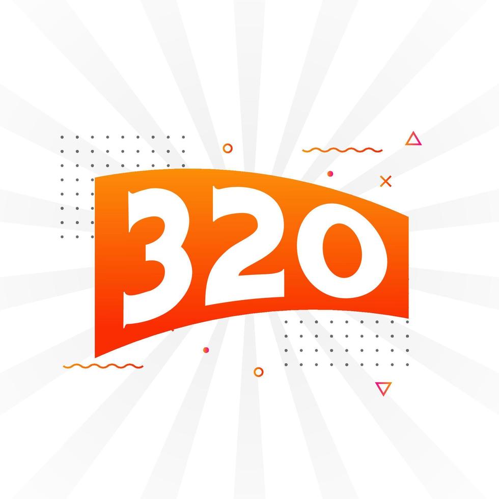 320 Number Vector Font Alphabet Number 320 With Decorative Element 320-number-vector-font-alphabet-number-320-with-decorative-element