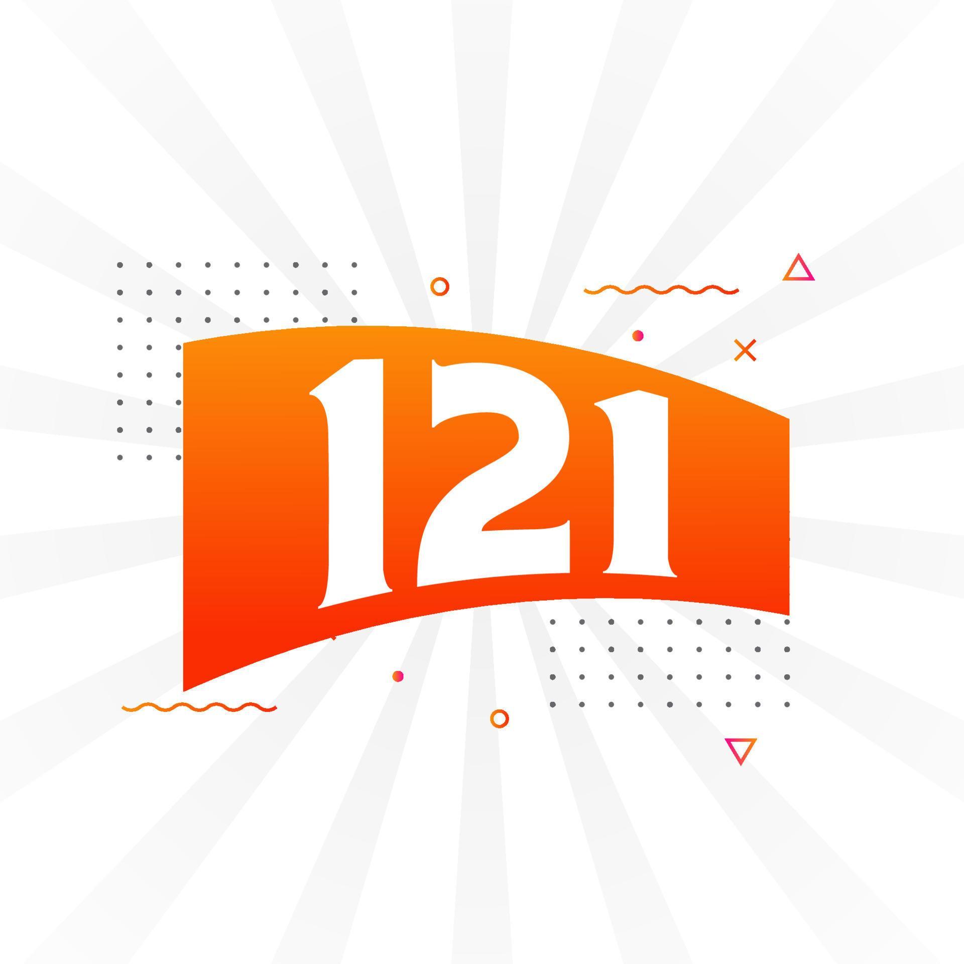 121 Number Vector Font Alphabet Number 121 With Decorative Element 121-number-vector-font-alphabet-number-121-with-decorative-element