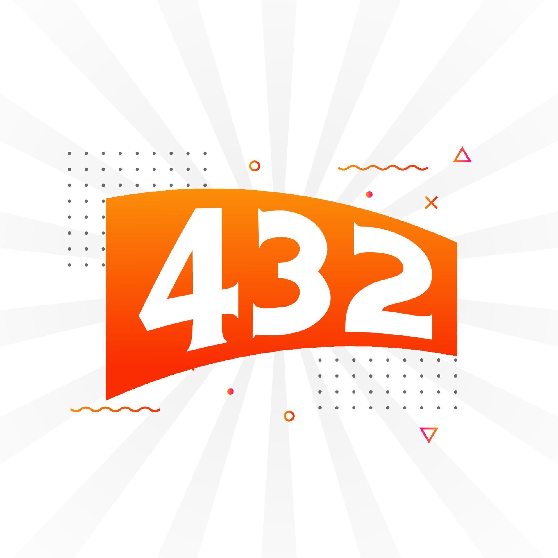 432 Number Vector Font Alphabet Number 432 With Decorative Element 432-number-vector-font-alphabet-number-432-with-decorative-element