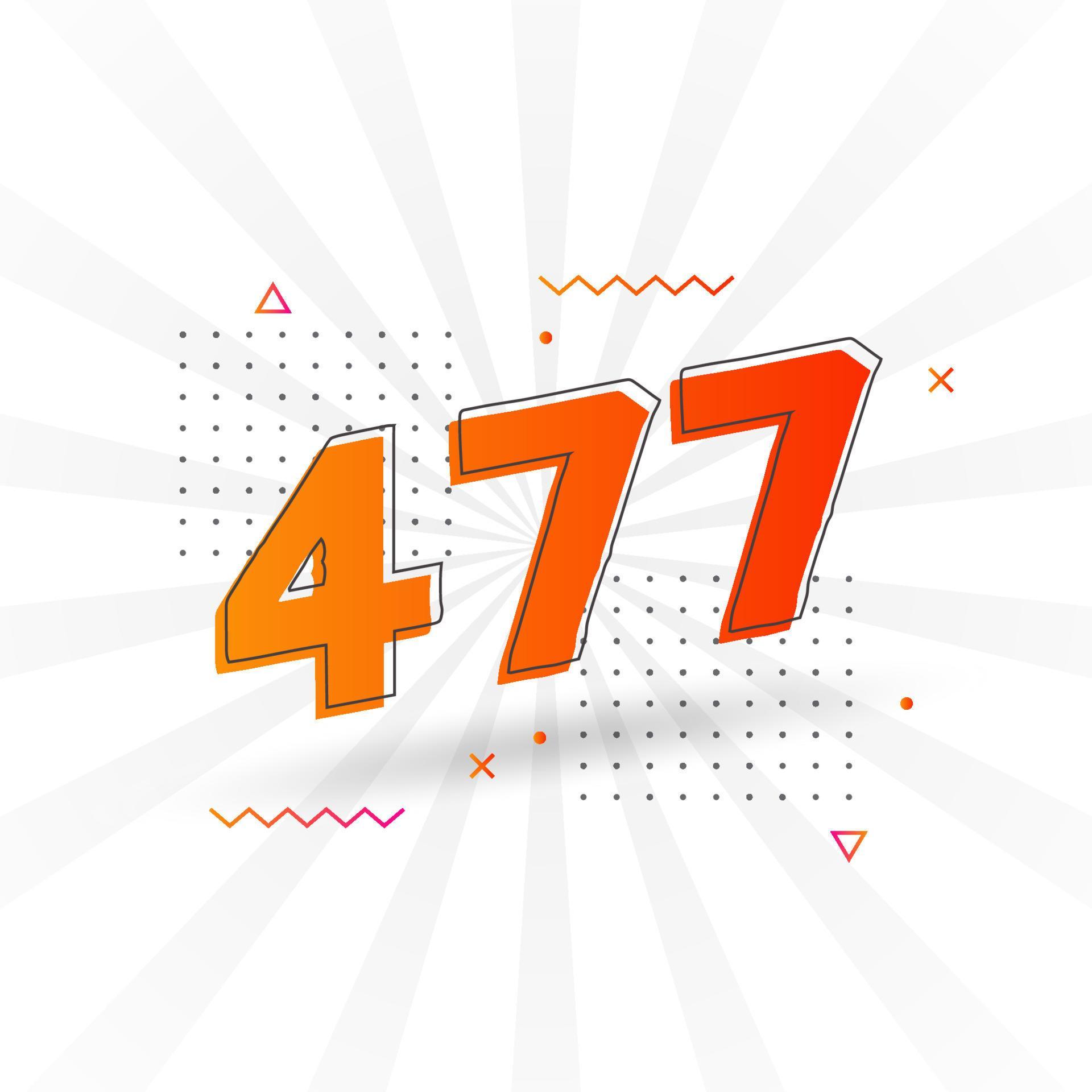 Alfabeto de fuente vectorial de 477 números número 477 con elemento Alfabeto de fuente vectorial de 477 números número 477 con elemento