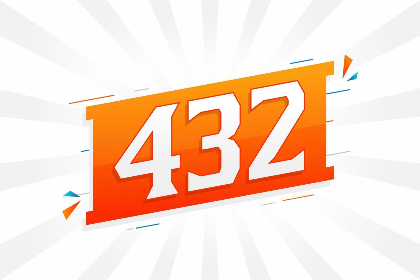 432 Number Vector Font Alphabet Number 432 With Decorative Element 432-number-vector-font-alphabet-number-432-with-decorative-element