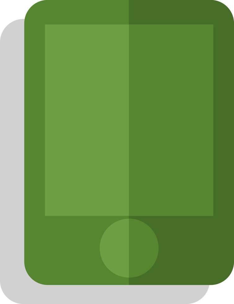 Green business phone, illustration, vector, on a white background. vector