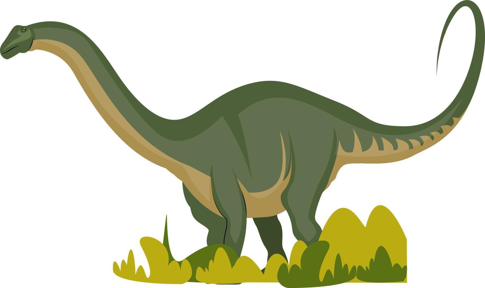 apatosaurio, ilustración, vector sobre fondo blanco.