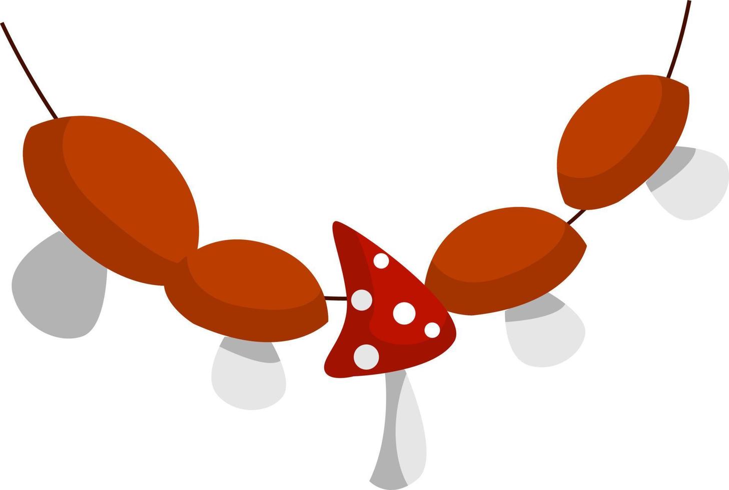 Poisonous mushroom, illustration, vector on white background.