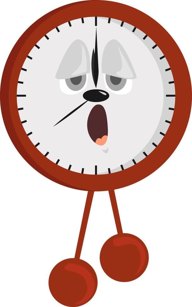 reloj rojo, ilustración, vector sobre fondo blanco