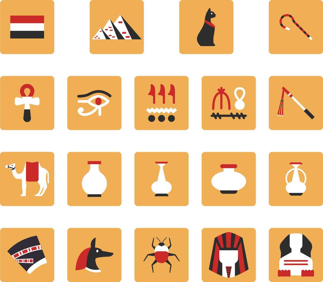 Egyptian culture, illustration, vector, on a white background. vector