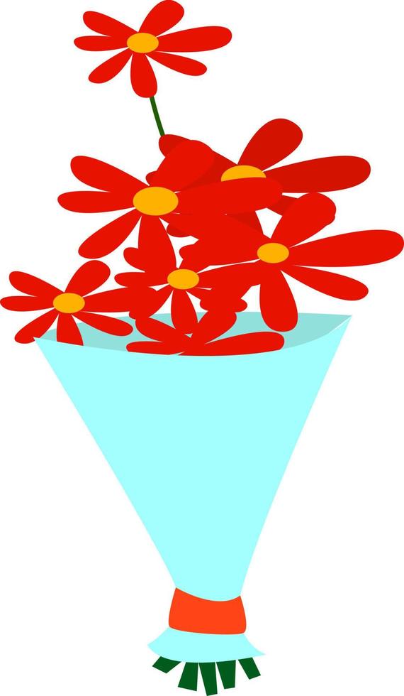 Bouquet of flowers, illustration, vector on white background.