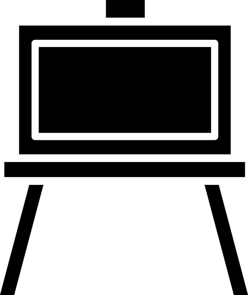 Black painting stand, illustration, vector on white background.