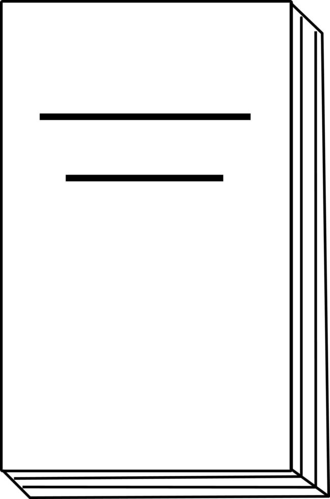 libro escolar simple, ilustración de icono, vector sobre fondo blanco