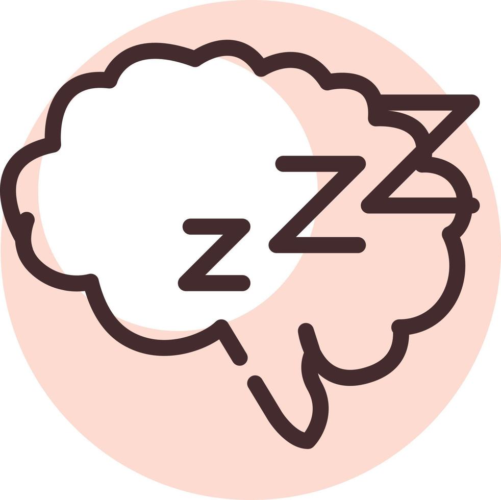 Dream zzz cloud, illustration, vector on a white background.