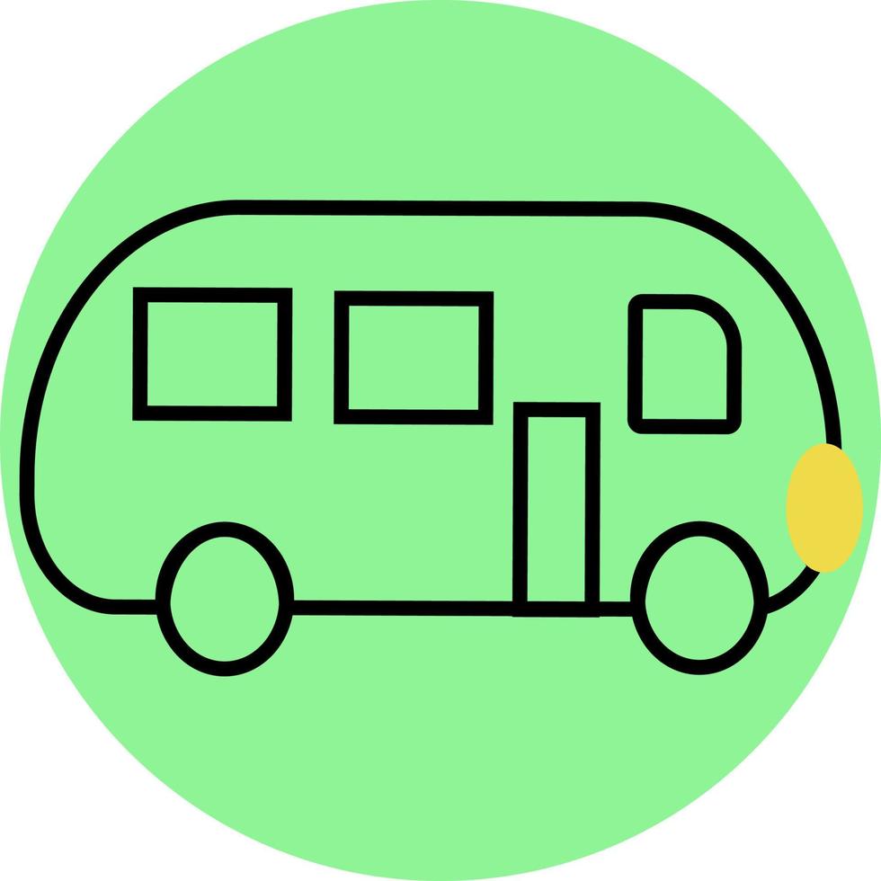 Vacation bus, illustration, vector on a white background.